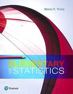 Elementary Statistics – Hardcover, by Triola Mario – Good