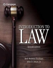 Introduction to Law – Paperback, by Walston-Dunham Beth – Good