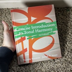 Concise Introduction to Tonal Harmony by L. Poundie Burstein 2025 HC 3rd Edition