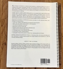 Basic Techniques of Conducting Workbook by Kenneth H. Phillips 1997 Spiral Book