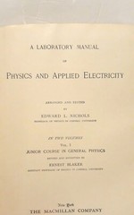 Laboratory Manual Of Physics And Applied Electricity Volume 1 Revised 1923