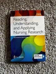 F.A. Davis Nursing Research Seventh Edition James A. Fain Paperback w/ Online R…