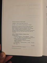 Probability and Measure (Billingsley) 3rd Ed. (Wiley Series in Probability)