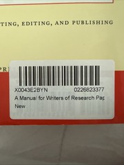 A Manual for Writers of Research Papers, Theses, and Dissertations, 7th Edition
