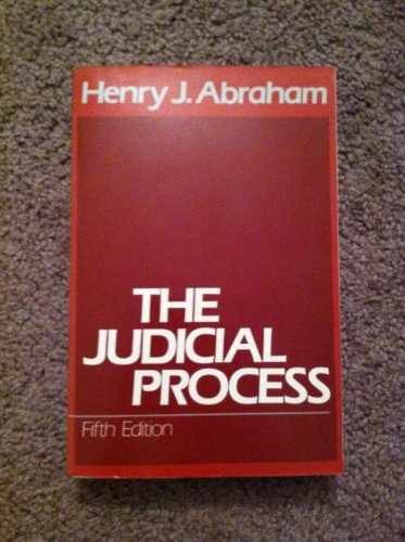The Judicial Process – Paperback, by Abraham Henry Julian – Very Good