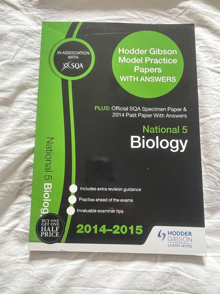 SQA Specimen Paper, 2014 Past Paper National 5 Biology Past Papers