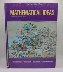 Mathematical Ideas by Miller, Heeren, Hornsby 13th Edition Hardcover Pearson