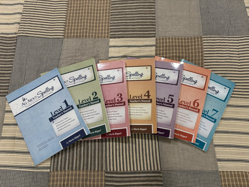 All About Spelling Levels 1-7 Complete Curriculum Set with Cards, Tiles & Boxes