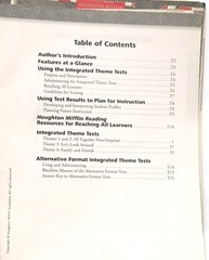 Houghton 1st Grade Reading INTEGRATED THEME TESTS Teacher Edition level 1.1-1.5