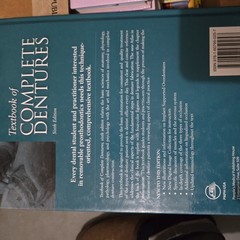 TEXTBOOK OF COMPLETE DENTURES BY ARTHUR O. RAHN 2009