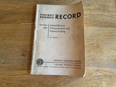 Asphalt Mixture Characterization and Asphalt Grading Highway Research Record 404