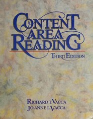 Content Area Reading, Vacca, Richard T.,Vacca, Jo Anne L., Acceptable Book