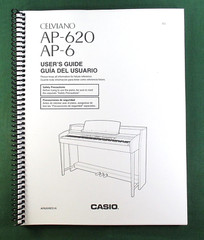 Casio Celviano AP-6 Instruction Manual: 79 Pages Coil Bound & Clear Covers!