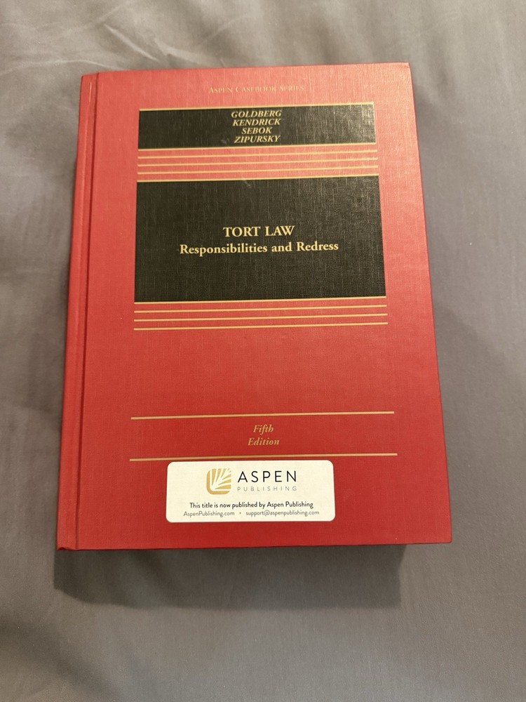 Tort Law: Responsibilities Redress 5th Edition (Clean, NO HIGHLIGHTS)