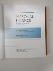 Personal Finance 3rd Edition E. Thomas Garman Raymond Forgue 1990 Hardcover Book