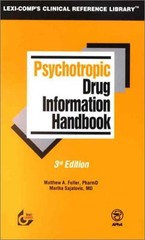 Psychotropic Drug Information Handbook Martha, Fuller, Matthew A.