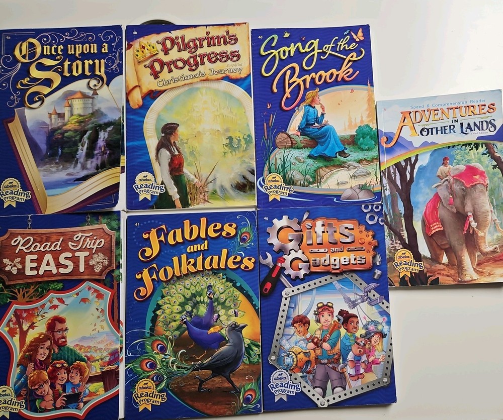 Abeka Reading Program 4th Grade Student Readers Mixed Lot of 7 Books Homeschool