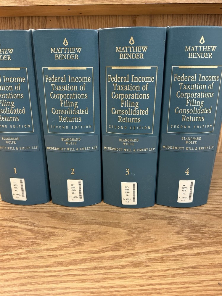 Federal Income Taxation of Corporate Filing Consolidated Returns 2026 Bender