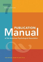 Publication Manual 7th Edition of the American Psychological…