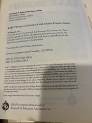 CLEP Western Civilization 1 – 2015 -Condensed Review and Test Prep Guide