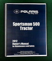 2012 Polaris Sportsman 500 Tractor Owner’s Manual: 141 Pages & Protective Covers