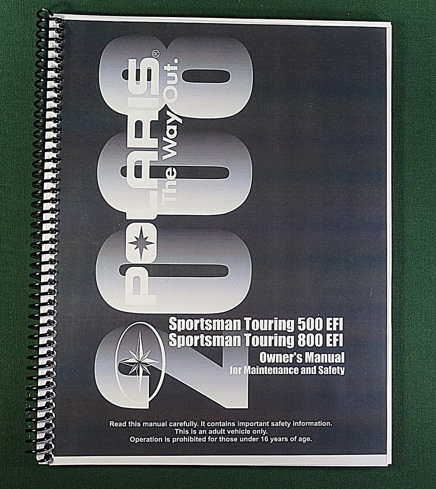 2008 Polaris Sportsman Touring 500 EFI Owner’s Manual: 155 Pages & Clear Covers!