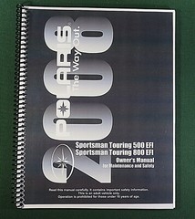 2008 Polaris Sportsman Touring 500 EFI Owner’s Manual: 155 Pages & Clear Covers!