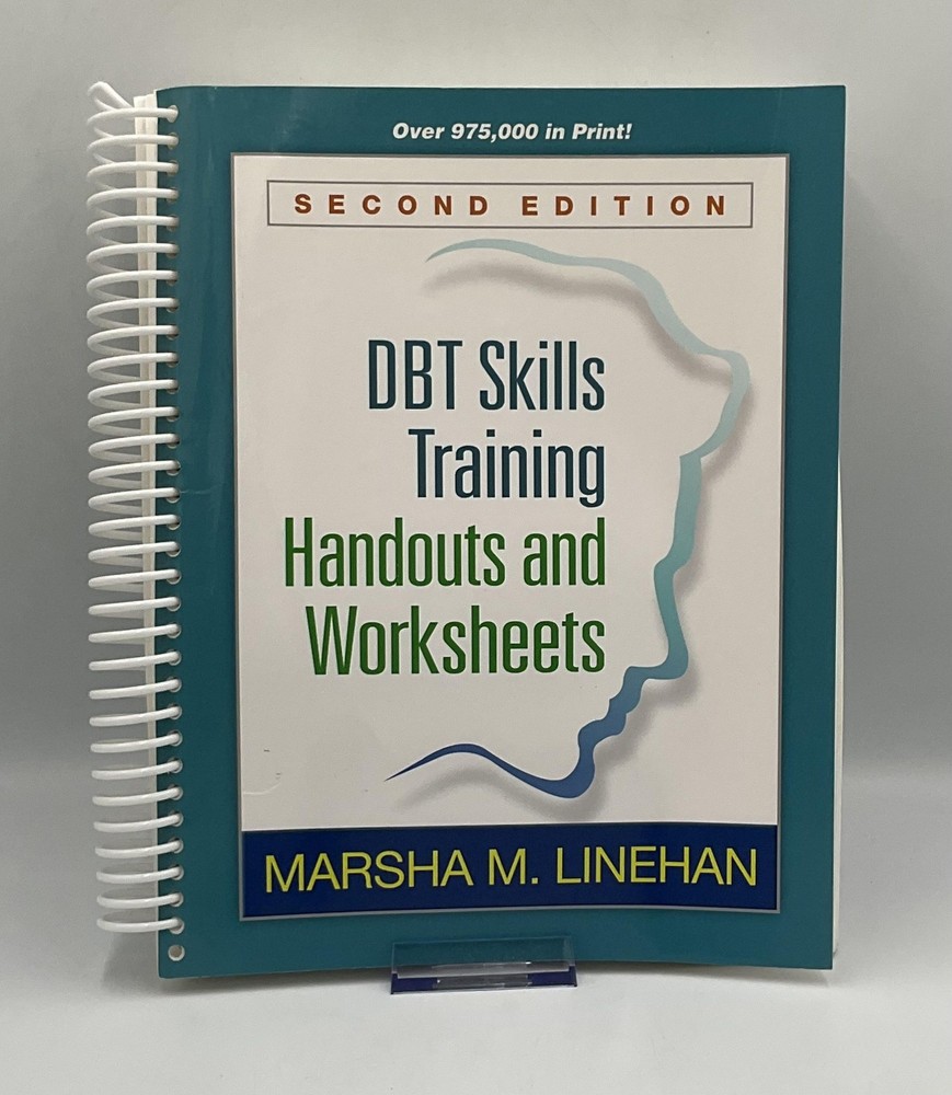 DBT Skills Training Handouts & Worksheets Marsha Linehan Guilford 8.5×11 Teal PB