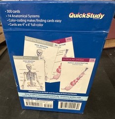 Anatomy Flash Cards Quick Study Vincent Perez, 300 Cards, 14 Systems