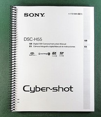 Sony DSC-H55 Instruction Manual: 56 Pages & Protective Covers!