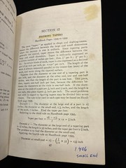 The Use of Handbook Tables and Formulas use w/ 21st Edition Machinery’s Handbook