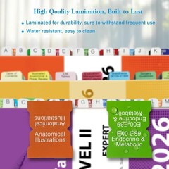 Professional 2026 CPT ICD-10 HCPCS Tabs: Laminated, Scientific Design, Quick Nav
