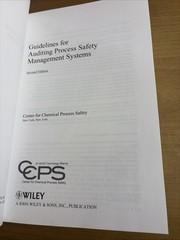 Guidelines Auditing Process Safety Mgmt Systems 2nd Ed CCPS AIChE Wiley HC