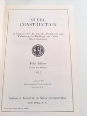 Steel Construction Manual 1955 American Institute of Steel Construction 5th Ed