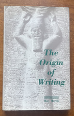 The Origin of Writing by Roy Harris, First Edition, Like New Hardback