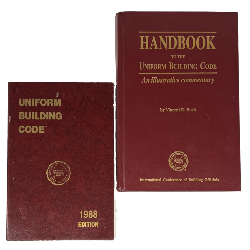 Vintage Uniform Building Code 1988 & Handbook Int. Conference of Building