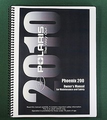 2010 Polaris Phoenix 200 ATV Owner’s Manual: 112 Pages & Clear Covers!