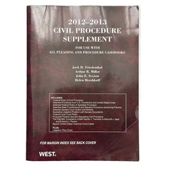 American Casebook Ser Procedure Supplement Use with All Pleading and Procedure