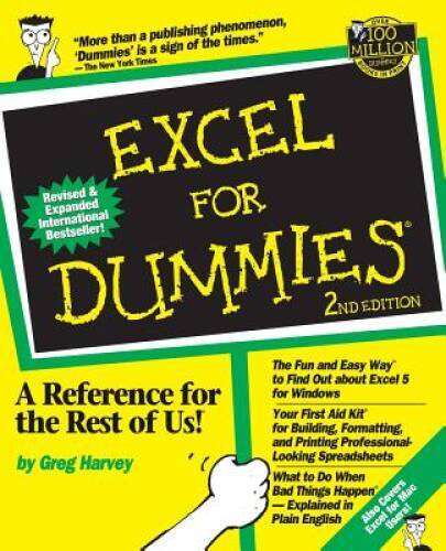 Excel For Dummies – Paperback By Harvey, Greg – VERY GOOD