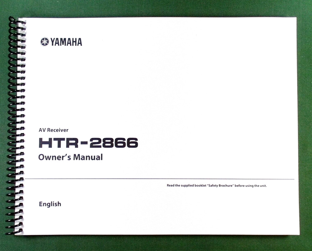 Yamaha HTR-2866 Instruction Manual: Full Color 73 Pages & Protective Covers!