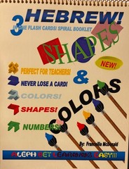 Hebrew 3 in One Flash Cards Spiral Booklet-Like New