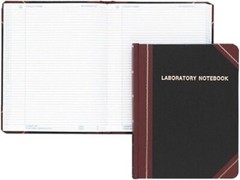 Boorum & Pease Laboratory Notebook, Record Ruled, Black, 300 Pages (L21-300-R)