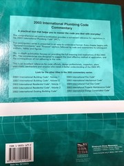 2003 INTERNATIONAL CODE COUNCIL SERIES bundle Plumbing Energy Mechanical EUC