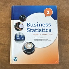 Business Statistics 3rd Edition Robert A. Donnelly Jr. Pearson Hardcover English