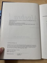 Saxon Algebra 1/2 Test Forms Homeschool Packet Solutions Real-World Applications