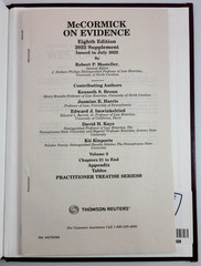 McCormick on Evidence 8th Edition Vols 1 & 2 Law Textbook Set Thomson Reuters