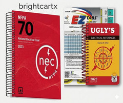 NFPA 70 2023 NEC Code Book + Ugly’s Electrical Ref Spiral +EZ TAB USA STOCK USPS