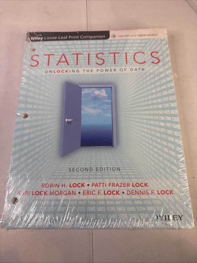 Statistics: Unlocking The Power Of Data – New Sealed – Loose-Leaf 2nd Edition
