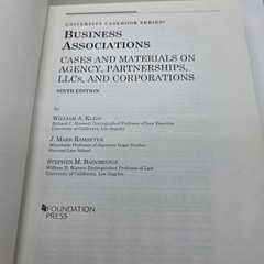 Business Associations Cases and Materials 9th Edition, Stephen M. Bainbridge