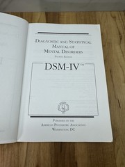 DSM-IV (4th ed) APA Diagnostic & Statistical Manual of Mental Disorders 1994 PB